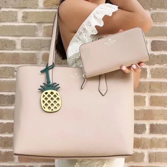 Bundle♠️Kate Spade Medium Top Zip Shoulder Tote Bag + Wallet - Picture 2 of 6